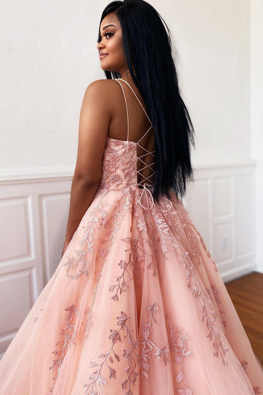 Abiti da sera in tulle lunghezza tè per donne, abiti da ballo con spalle scoperte, per adolescenti, scollo a cuore, decorati con perline, abito principessa gonfio