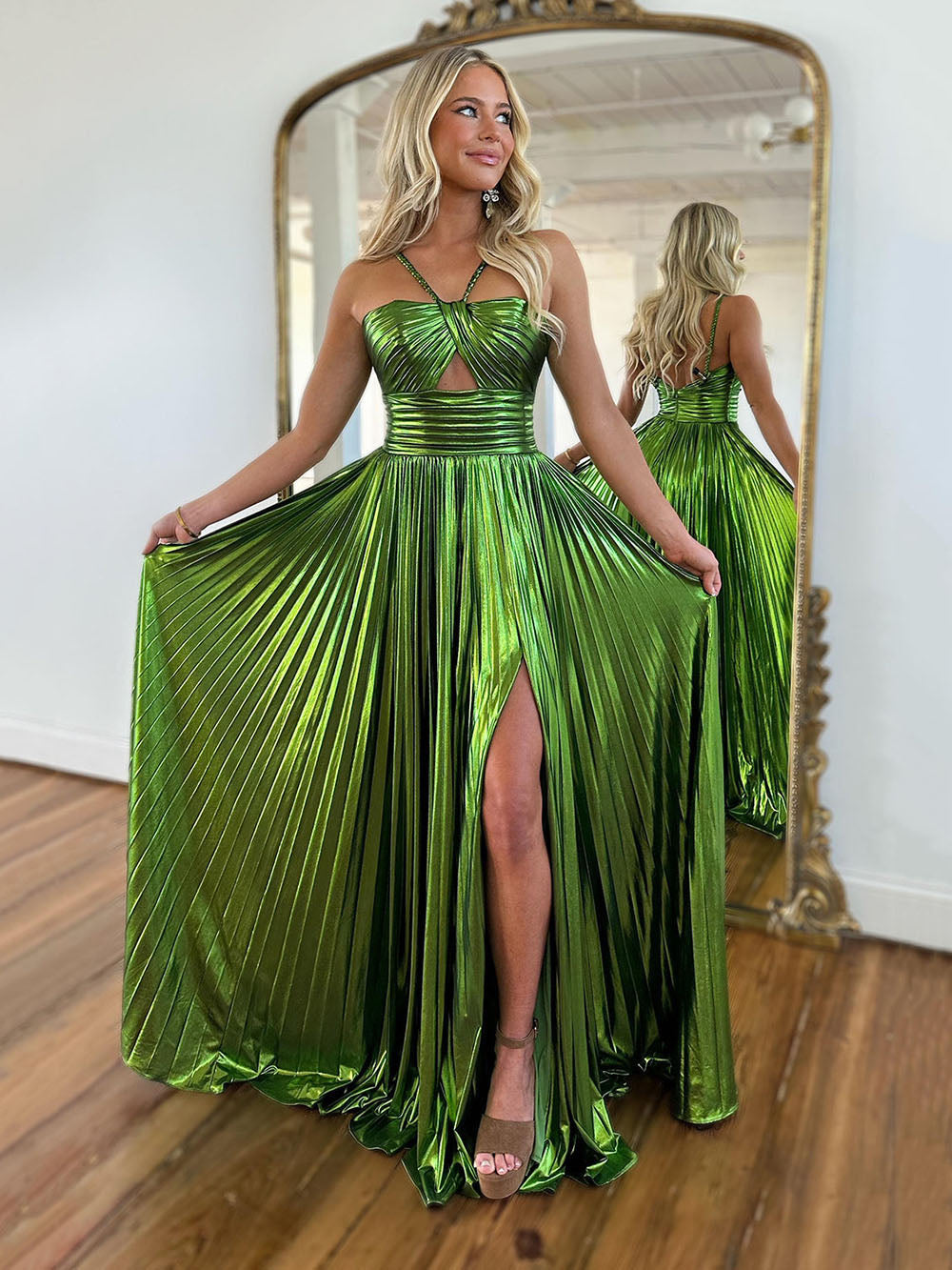Robe de soirée à paillettes noires, robe de soirée de luxe en dentelle brodée, fentes latérales, robe de soirée de remise de diplôme pour femmes