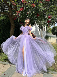 Vestido de baile evasê com pregas e recortes, decote coração, sexy, com fenda alta, vestido de noite elegante Ms2504012