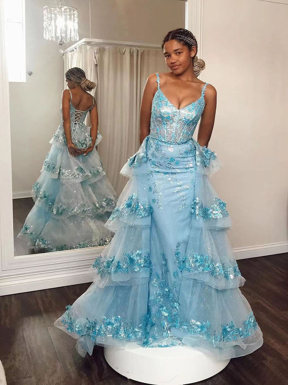 Glitter Mermaid Evening Dresses Corset Luxury Lace Appliques Teens Gra – Msikoods Official Store Glitter Mermaid Evening Dresses Corset Luxury Lace Appliques Teens Gra – Msikoods Official Store