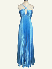 Elegant Pleated Prom Dress Backless Flowy Evening Gown for Summer Wedding Party & Formal Events Ms2503134