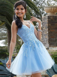 Vestidos de Baile de Comprimento Chá em Tule para Mulheres, Vestidos de Baile Ombro a Ombro, Vestidos de Princesa Jovens com Decote Coração, Bordados e Bufantes