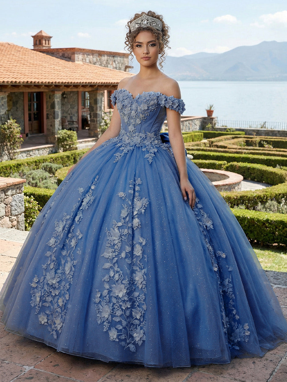 blue dress for sweet 15 Elizabeth K GL1912 quinceanera dresses | ball gown main image 0