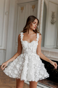 Abiti da sposa con corsetto corto/mini in pizzo per donna Abito da sposa Ms2503184