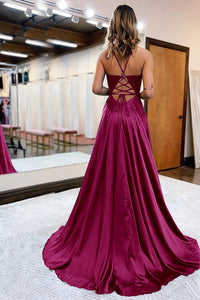 Vestido de baile evasê com pregas e recortes, decote coração, sexy, com fenda alta, vestido de noite elegante Ms2504012