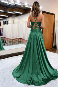 Vestido de baile evasê com pregas e recortes, decote coração, sexy, com fenda alta, vestido de noite elegante Ms2504012