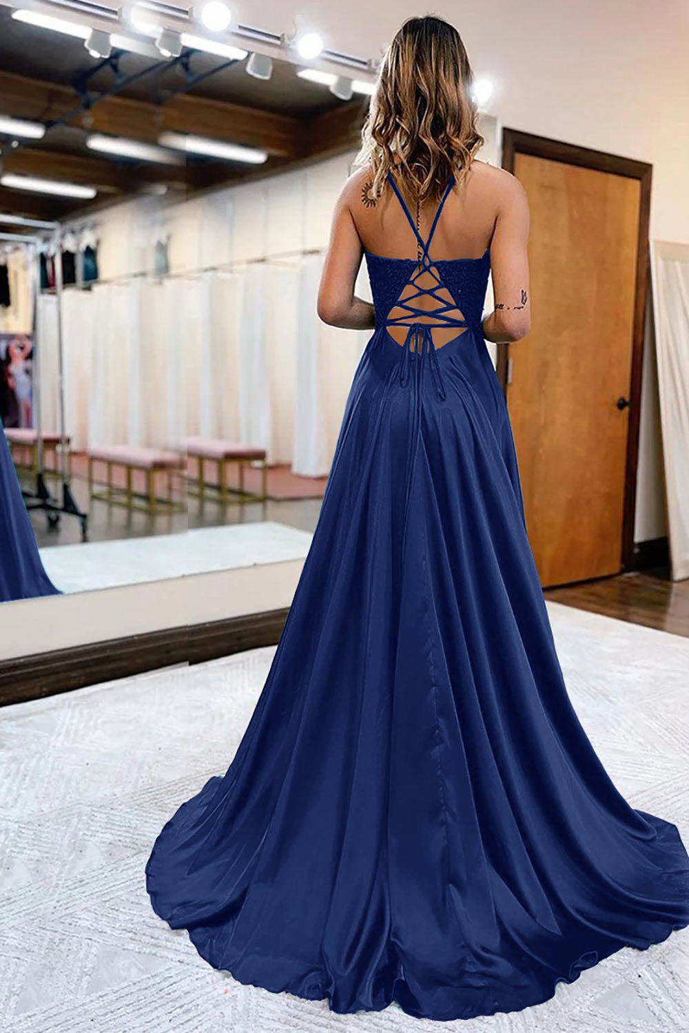 Vestido de baile evasê com pregas e recortes, decote coração, sexy, com fenda alta, vestido de noite elegante Ms2504012