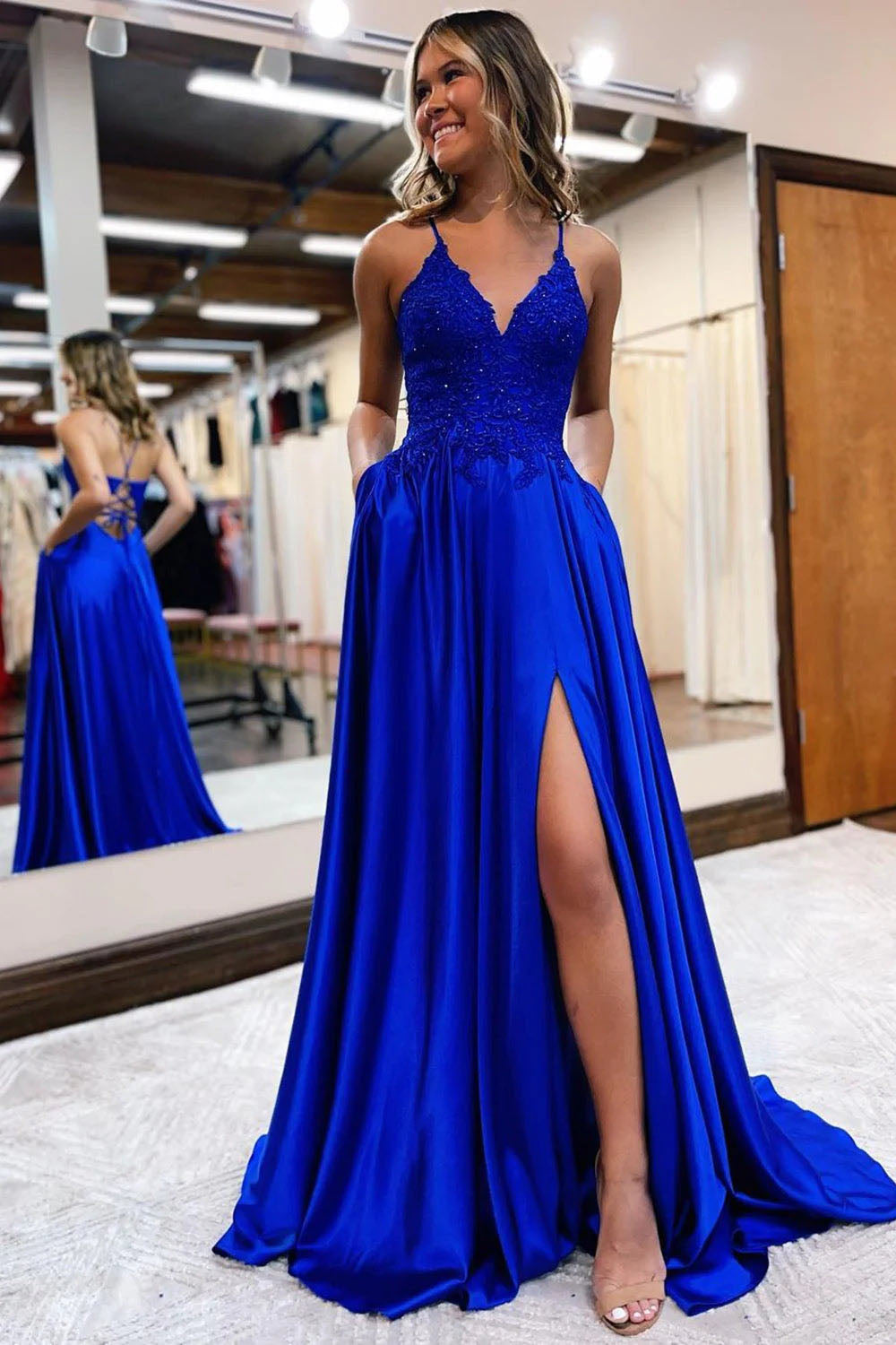 Vestido de baile evasê com pregas e recortes, decote coração, sexy, com fenda alta, vestido de noite elegante Ms2504012