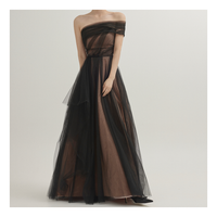 Korea Lady Ballkleider Tüll One Shoulder Bodenlang Formelle Abendkleid Partykleid