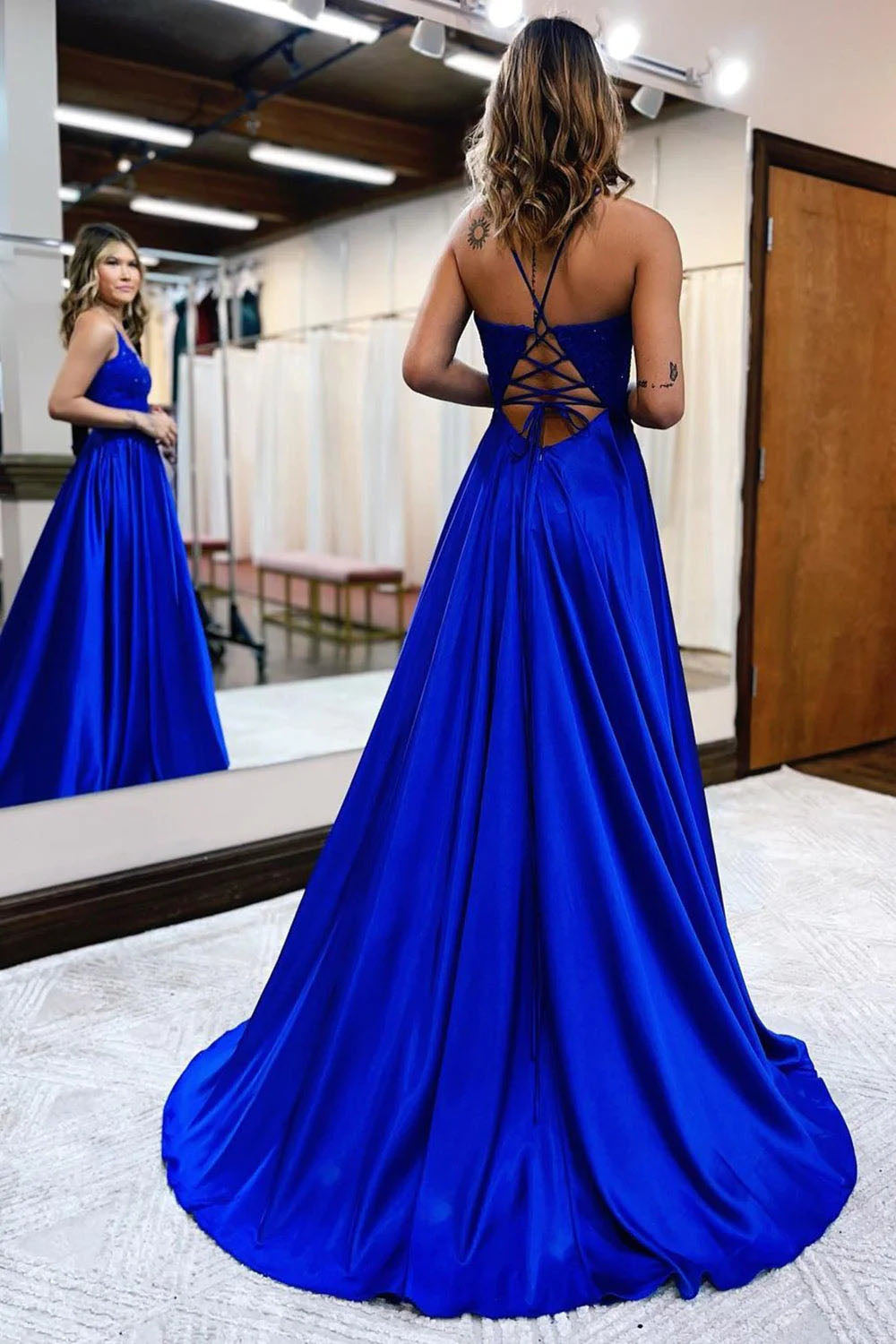 Vestido de baile evasê com pregas e recortes, decote coração, sexy, com fenda alta, vestido de noite elegante Ms2504012