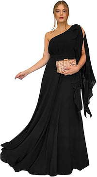 Abiti formali da donna Abito da damigella d'onore Abiti da sera eleganti per donna Monospalla A-line Abiti da festa di matrimonio