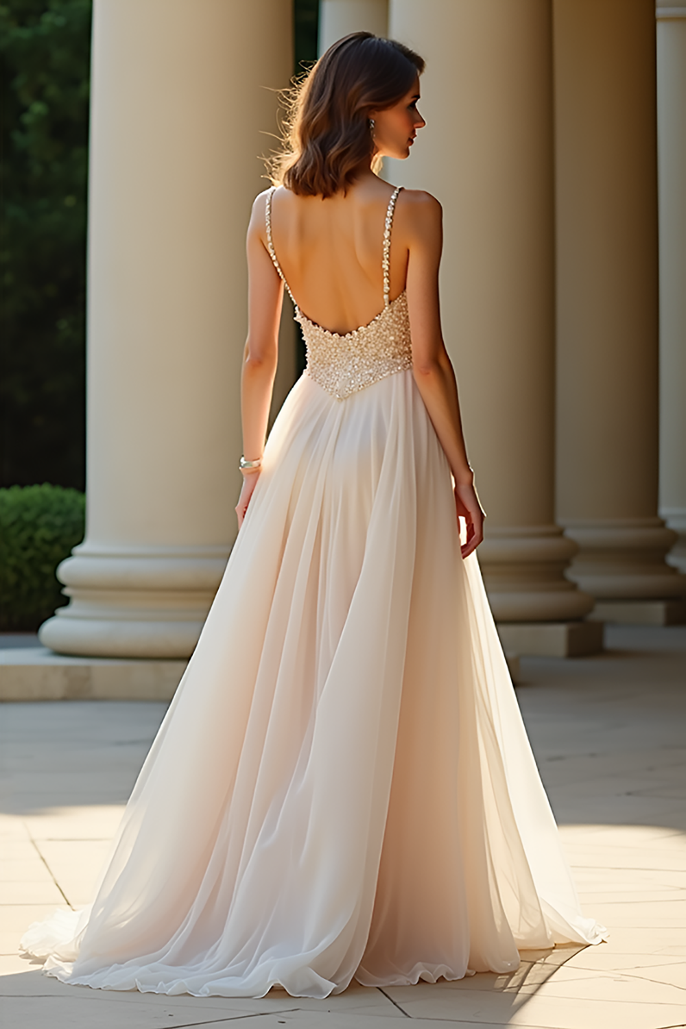 Robes de mariée à manches longues pour mariée Robes de mariée à col en V Robes de mariée en dentelle et tulle pour femmes avec traîne