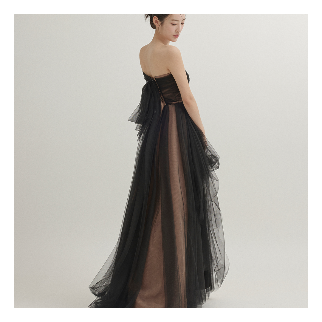 Korea Lady Ballkleider Tüll One Shoulder Bodenlang Formelle Abendkleid Partykleid