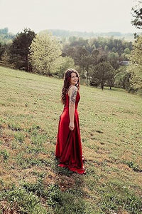Robe de bal longue en satin chic à bretelles spaghetti, robe de demoiselle d'honneur, robe de soirée fendue sur le côté, robe formelle