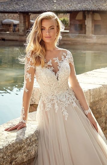 Abiti da sposa da spiaggia per la sposa 2025 Boho da donna con applicazioni in pizzo abiti da sposa nuziali