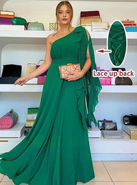 Abiti formali da donna Abito da damigella d'onore Abiti da sera eleganti per donna Monospalla A-line Abiti da festa di matrimonio