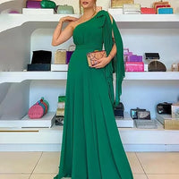Abiti formali da donna Abito da damigella d'onore Abiti da sera eleganti per donna Monospalla A-line Abiti da festa di matrimonio