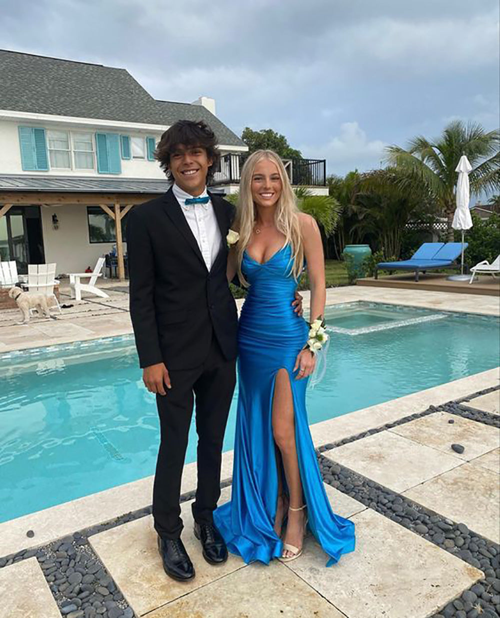 Vestido Formal de Manga Comprida Midi Assimétrico com Drapeado Vestido de Baile Vestido de Cocktail para Escritório Ms2505085