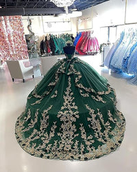 Wunderschöne trägerlose Quinceanera-Kleider mit Perlen, Ballkleid, bauschige Spitze, Ballkleider mit Schleppe, Blumenmuster, Sweet 15 16 Kleider