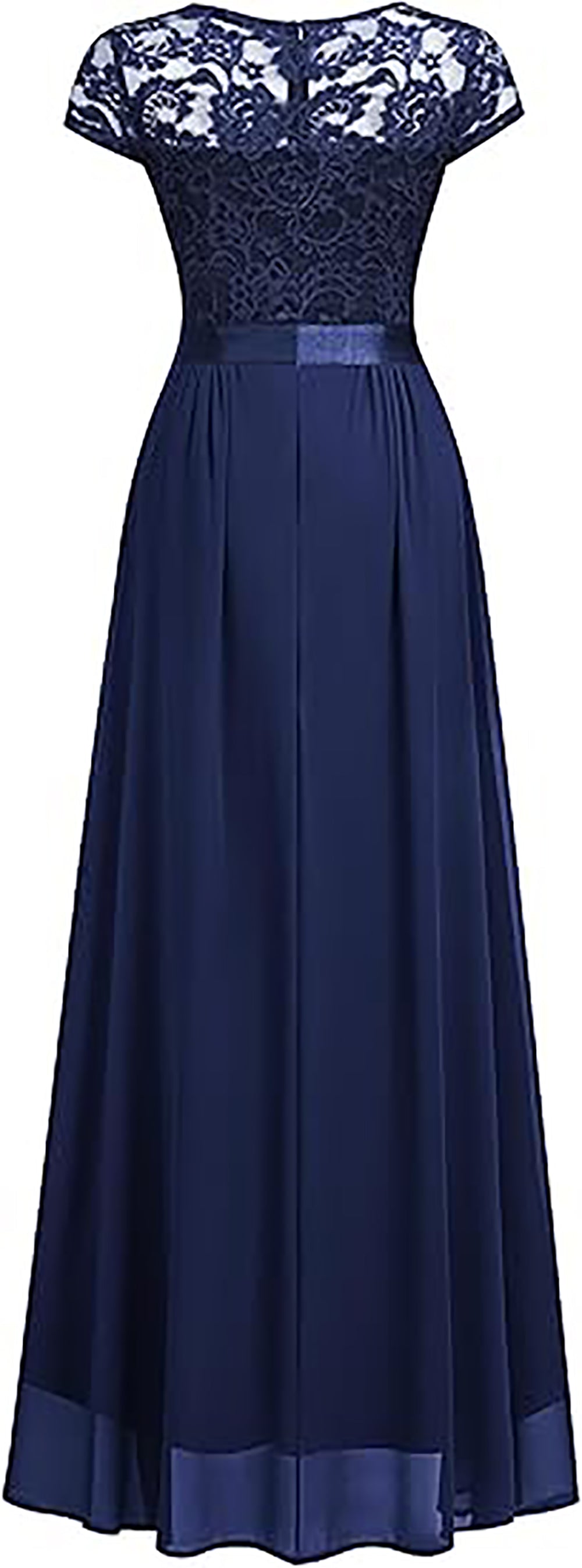 Robe de soirée élégante en dentelle florale pour femme, robe de demoiselle d'honneur à col en V