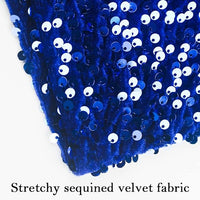 Velvet Stretch Sequin Formal Dress Long Sleeve Prom Dresses O Neck Maxi Birthday Dress
