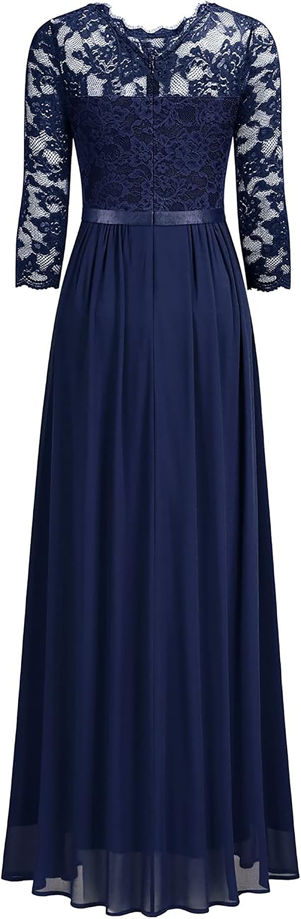Virina Eleganta Flora Punta 3/4-Manika Florknabina Robo Formala Maxi-Vespera Robo