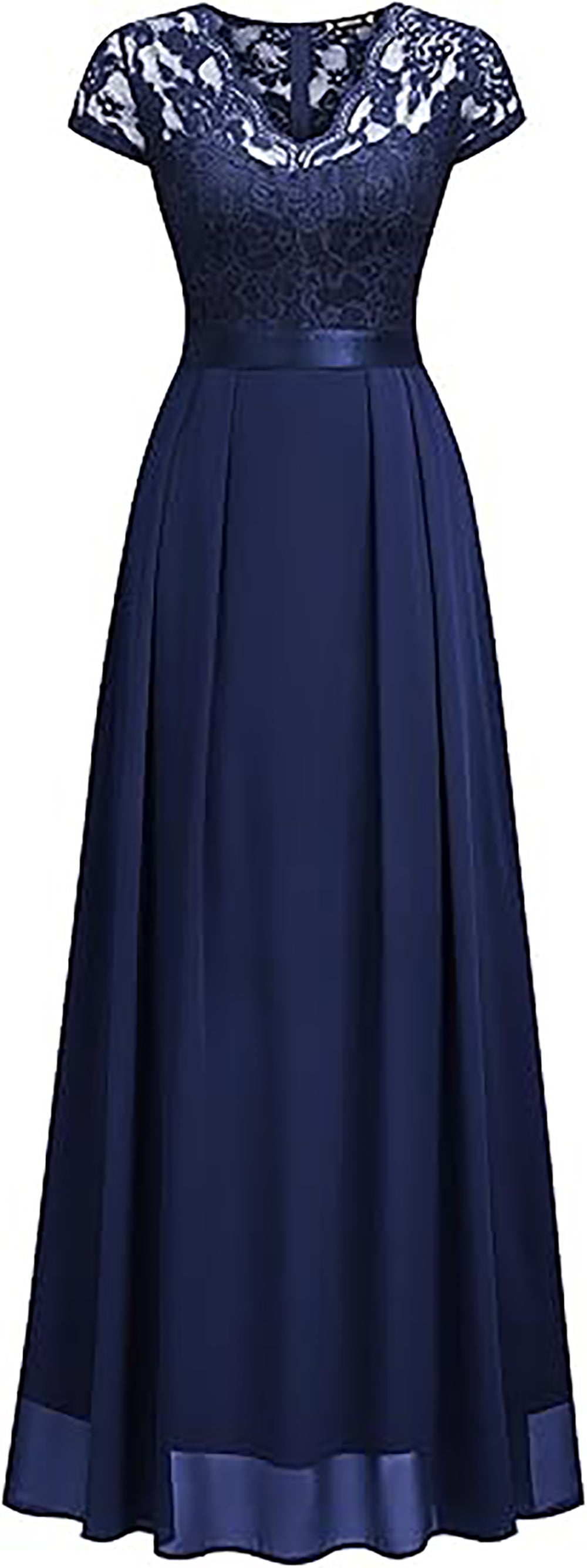 Robe de soirée élégante en dentelle florale pour femme, robe de demoiselle d'honneur à col en V