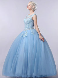 Vestidos de Noiva Encantadores com Decote Barco em Renda, Vestidos de Quinceanera, Vestidos de Baile de Princesa para Festa e Aniversário