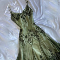 Mermaid Embroidered Prom Dress Spaghetti Strap Beads Floral Party Dress Ms2506113