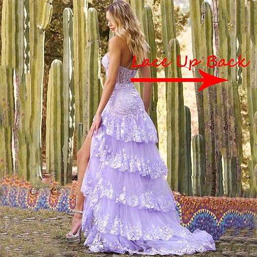 Robe de soirée à volants et à paillettes pour femme, asymétrique, asymétrique, ligne A, sexy, fente latérale, robe de soirée formelle