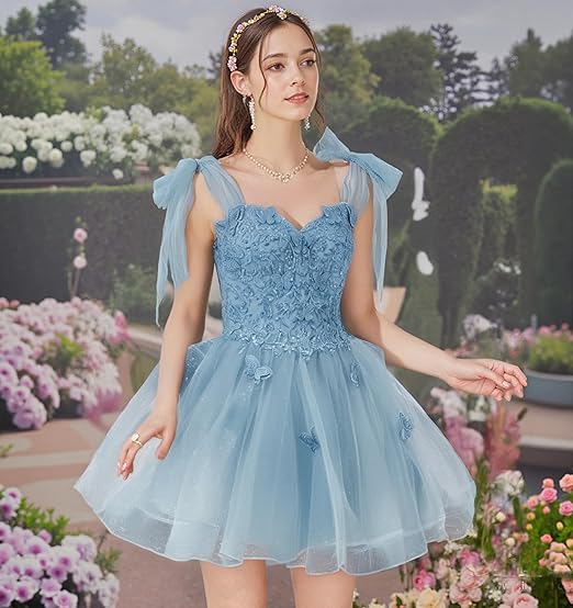 Robe de bal en tulle longueur thé pour femmes, épaules dénudées, robe de bal pour adolescentes, robe de princesse bouffante perlée en cœur