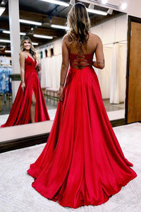 Vestido de baile evasê com pregas e recortes, decote coração, sexy, com fenda alta, vestido de noite elegante Ms2504012