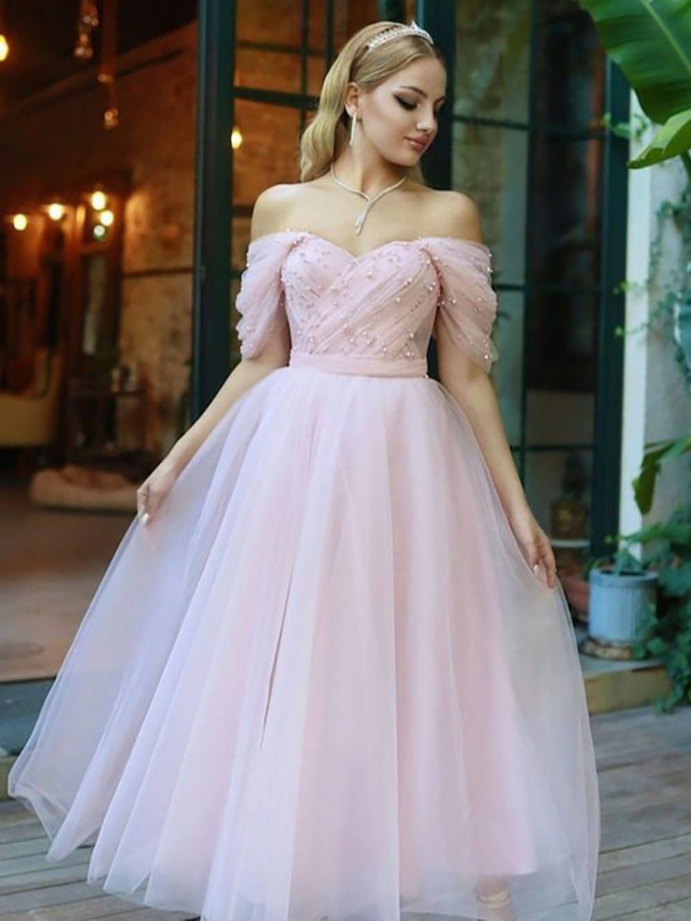 Tulle Tea Length Prom Dresses for Women Off The Shoulder Ball Gowns Te Msikoods Official Store Tulle Tea Length Prom Dresses for Women Off The Shoulder Ball Gowns Te Msikoods Official Store