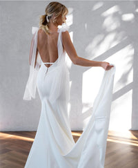 Vintage Wedding Dress Civil Women Summer Bridal Dress Mermaid Brides Reception Dress Ms2503152