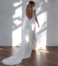 Vintage Wedding Dress Civil Women Summer Bridal Dress Mermaid Brides Reception Dress Ms2503152