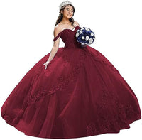 Abiti da Quinceanera in tulle di lusso con spalline sottili, abito da ballo lungo con applicazioni di pizzo gonfio, abito da sera per donna