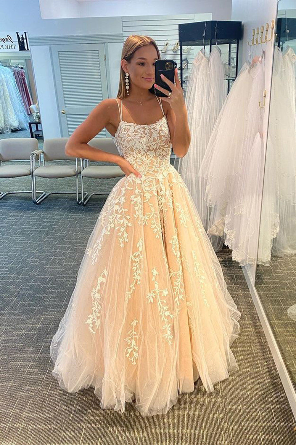 Abiti da sera in tulle lunghezza tè per donne, abiti da ballo con spalle scoperte, per adolescenti, scollo a cuore, decorati con perline, abito principessa gonfio