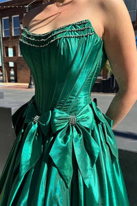 Abito da ballo arricciato con scollo a cuore, spacco alto, vestito da festa senza spalline, tulle ondulato a strati, abito da sera Ms2505062