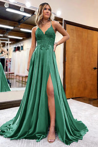 Vestido de baile evasê com pregas e recortes, decote coração, sexy, com fenda alta, vestido de noite elegante Ms2504012