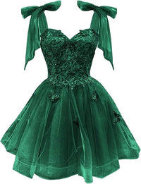 Robe de bal en tulle longueur thé pour femmes, épaules dénudées, robe de bal pour adolescentes, robe de princesse bouffante perlée en cœur