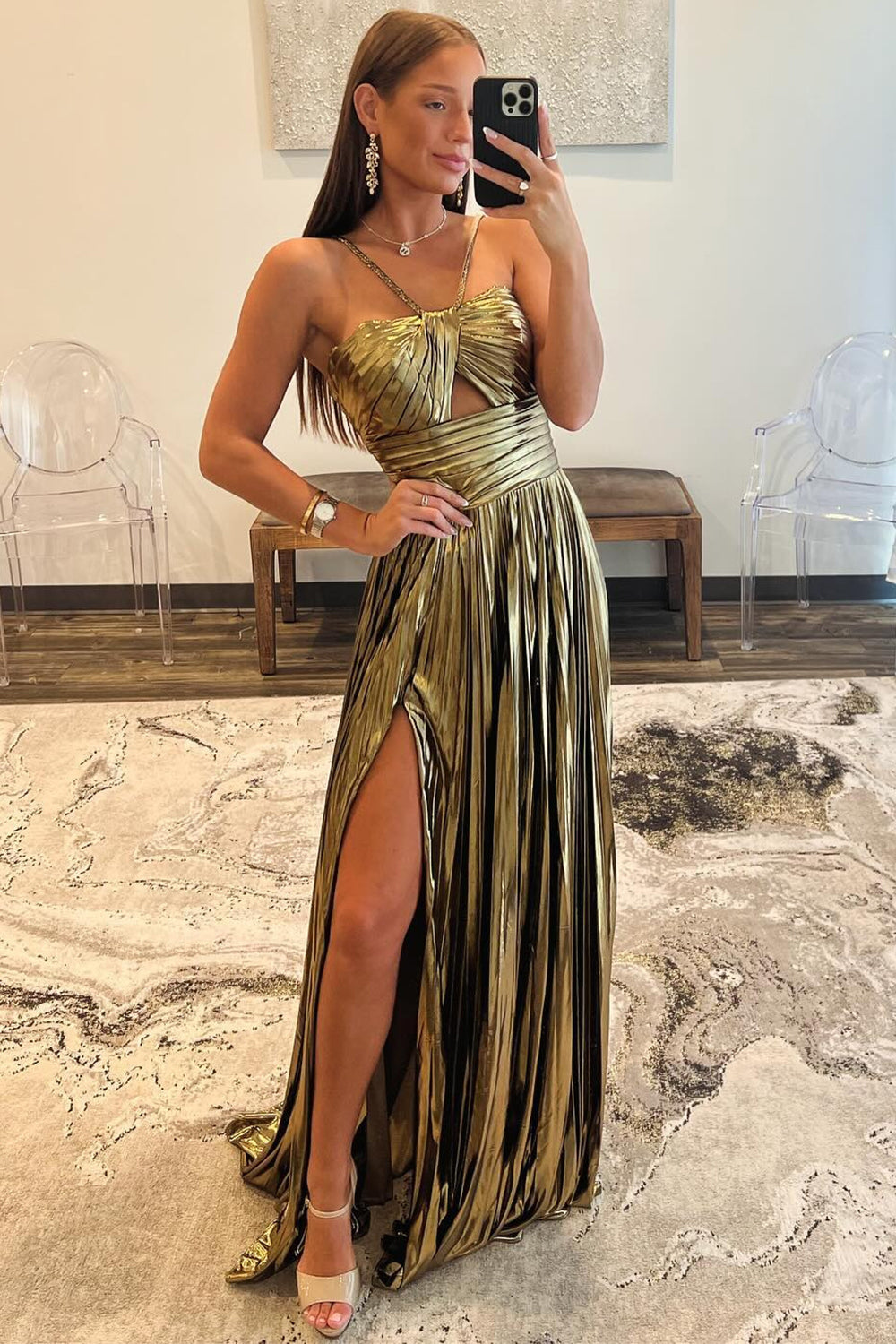 Robe de soirée à paillettes noires, robe de soirée de luxe en dentelle brodée, fentes latérales, robe de soirée de remise de diplôme pour femmes