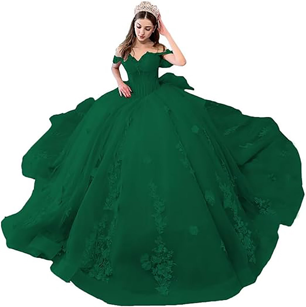 Sweetheart Ball Gown Quinceanera Dresses Bead Appliques Flower Pink Prom Dress Party Gowns Vestidos De 15 Anos