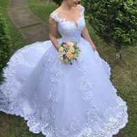 Abito da sposa con scollo a V, pizzo di lusso, abito da sposa con strascico, illusione, classico abito da ballo, taglie forti