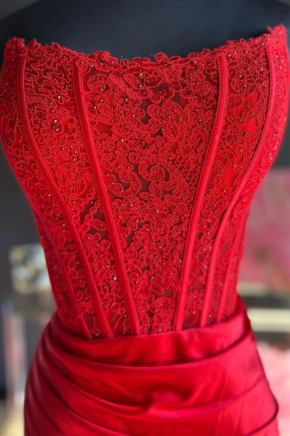 Vestido de baile evasê com pregas e recortes, decote coração, sexy, com fenda alta, vestido de noite elegante Ms2504012