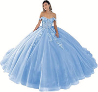 Off The Shoulder Quinceanera Dresses Ball Gown Puffy Sweet 16 Dresses for Teens Lace 15 Dresses for Quinceanera