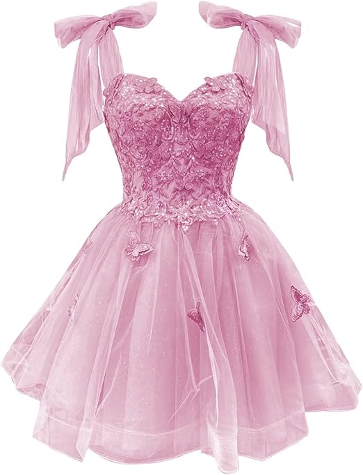 Robe de bal en tulle longueur thé pour femmes, épaules dénudées, robe de bal pour adolescentes, robe de princesse bouffante perlée en cœur