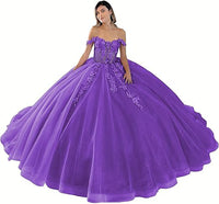 Off The Shoulder Quinceanera Dresses Ball Gown Puffy Sweet 16 Dresses for Teens Lace 15 Dresses for Quinceanera