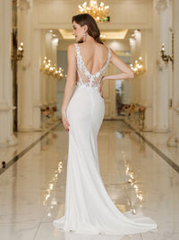 Corset Wedding Dress 2025 Mermaid Lace Applique Bridal Gown for Modern Bride Ms2503162