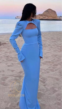 Vestidos de Baile Pretos Mermaid Arabia com Mangas Compridas Vestidos Formais de Noite para Mulheres Vestido de Dama de Honra
