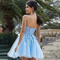 Vestidos de Baile de Comprimento Chá em Tule para Mulheres, Vestidos de Baile Ombro a Ombro, Vestidos de Princesa Jovens com Decote Coração, Bordados e Bufantes